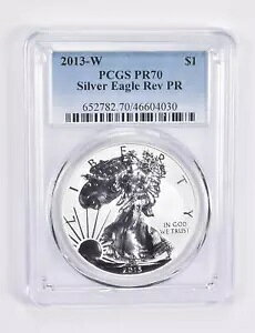 PR70 REV 2013-W �A�����J�� �V���o�[ �C�[�O�� �E�G�X�g�|�C���g �~���g �Z�b�g PCGS �u���[ Lbl *8427