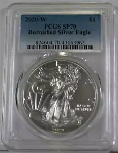 2020-W $1 1 �I���X �o�[�j�b�V�� �A�����J�� �V���o�[ �C�[�O�� PCGS SP70 824604.70/43063965