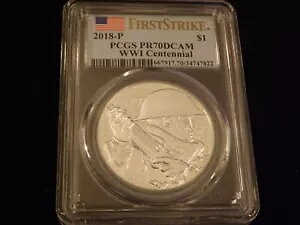 2018-P $1 ꎟE 100 N PCGS PR 70 DCAM