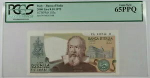 1973 C^A Banca d'Italia 2000  SCWPM# 103a PCGS 65 PPQ  Vi