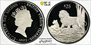 1993FM p̃o[W Vo[ $25 CI Ŋ뜜̖쐶-PCGS PR69DCAM