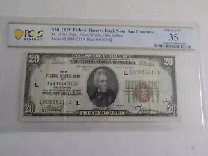 1929 N 20 h TtVXRAMs PCGS 35