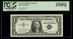 �}���b�N $1.00 1957B Fr 1621 PCGS 67 PPQ �X�^�[�m�[�g�B����₩�ȃW�F���I pm0011