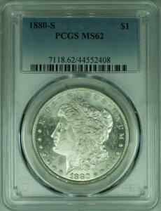 1880-S ���[�K�� �V���o�[ �_���[ �R�C�� $1 PCGS MS-62 �x�^�[ �R�C�� (28)
