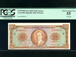 �R�X�^���J:P-231a�A20 �R�����Y�A1968 * C. Picado * PCGS AUNC 55 *