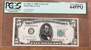 1950 C $5 ��#1964-C* �X�^�[�m�[�g �t�B���f���t�B�A PCGS 64 PPQ ������