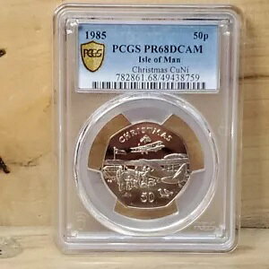 *�g�b�v �|�b�v* �� 1985 �}�����N���X�}�X 50p PCGS PF68 DCAM B83