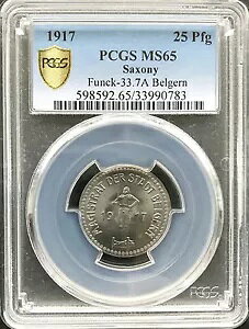 hCc UNZB 1917 BELGERN 25 Pfennig Funck- 33.7A Notgeld PCGS MS-65