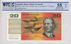 1975 �i�C�g/�E�B�[���[ �Z���^�[ �X���b�h 20 �h������ PCGS 55 Unc �ɂ���