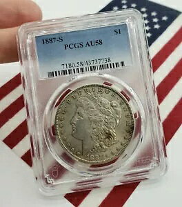 1887 S PCGS AU58 K h 1 h oeB Eh C[On