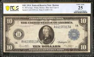 1914 N 10 h AMs z Fr 907A PCGS 25