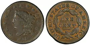 1831 �R���l�b�g �w�b�h ���[�W �Z���g�A�傫�ȕ��� PCGS XF �f�B�e�[���A�G�b�W����