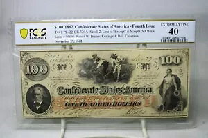 1862 N $100 4  R AJ CR-320A PCGS XF40 #7298