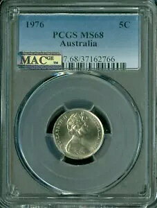 1976 I[XgA 5 Zg PCGS MS68 PQ ōO[h MAC X|bgX *