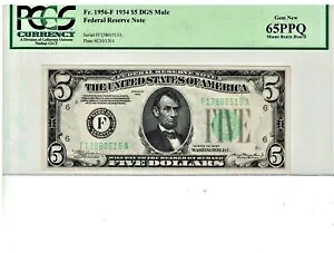 1934 �N $5 �A�M������s�� PCGS 65 PPQ �}�C�A�~ �r�[�` �z�[�h