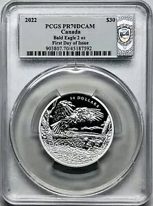 2022 $30 �J�i�_ �n�N�g�E���V ���ʓ��� 2�I���X PCGS PR70 DCAM FDI S.BLUNT