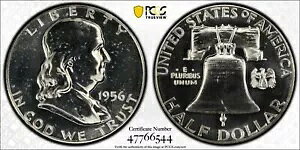 1956 50C �^�C�v 2 �V���o�[ �v���[�t �t�����N���� �n�[�t�_���[ PCGS PR 66 DDR FS-802