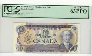 1971 BOC BC-49bA�A$10 Bou/Ras SN# *DK 3127351 PCGS MS-63 PPQ Repl Note