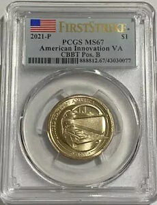 2021 P B $1 VA AJ Cmx[V _[ xC ubW PCGS MS67 t@[Xg XgCN