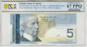 �J�i�_ 2011 5 �h���F�� PCGS ���� UNC 67 PPQ �s�b�N BC-67c