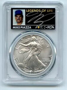 2024 $1 アメリカン シルバー イーグル 1オンス PCGS MS70 FDOI レジェンド オブ ライフ マイク ピアッツァ