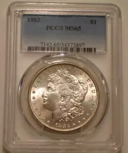 1883-P ���[�K�� �V���o�[ �_���[ PCGS MS 65 ��O�I�ȃt���X�e�B SUPERB GEM BU