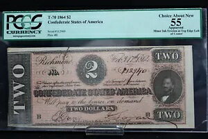 T70 1864 $2 AJAV 55 ɂ PCGS IƎv邱Ƃɒ