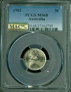 1982 I[XgA 5 Zg PCGS MS68 PQ ōO[h MAC X|bgX *