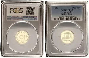 �U�[�������g�B 10 �t���� 1954 �T���v���܂��̓G�b�Z�C pp �����v���[�g PCGS SP65 102923-