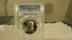 1979 S Kennedy CLAD TYPE 2 �n�[�t�_���[ �v���[�t PCGS PR70DCAM �f�B�[�v �J���I 50c �^�C�v 2