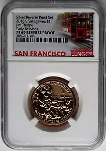 2018-S �l�C�e�B�u �A�����J�� �T�J�K�E�B�A �h��-NGC PF69 ���o�[�X �v���[�t-���������[�X