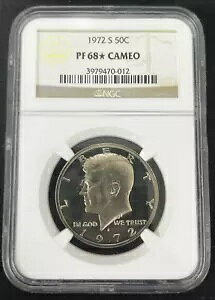 1972 S 50c �P�l�f�B �n�[�t�_���[ NGC PF 68* �X�^�[ �J���I