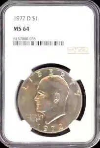 1972-D AC[n[ $1 h NGC MS64 BU ڍ׃RC