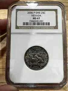 2006-P SMS 25C �l�o�_ �N�H�[�^�[ �_���[ NGC MS 67�A4300-021�A��������