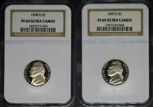 1998-S 1999-S �W�F�t�@�[�\�� �j�b�P�� - NGC PF69 �E���g�� �J���I 2 �R�C�� ���b�g - ?COINGIANTS?