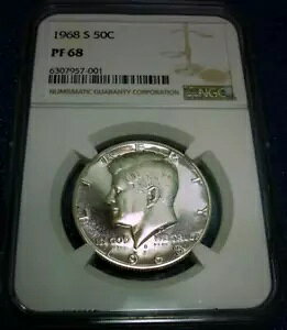 1968-S NGC PF68 50C �P�l�f�B �n�[�t�_���[ #957-001