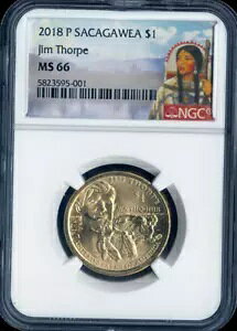 2018 P �l�C�e�B�u �T�J�K�E�B�A �h�� $1 NGC MS 66 �W�� �\�[�v�i��??