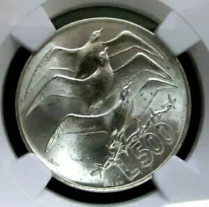 NGC MS64-�T���}���m 1975 �L�h�S���̏���ԃJ���� �V���o�[ 500 L Choice BU