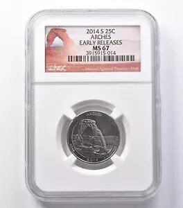 MS67 2014-S ワシントン クォーター アーチの早期リリース NGC *5376