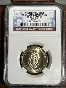 �E�B���A�� �w�����[ �n���\�� 2009 D SMS $1 NGC �F�� MS67 SDL1032