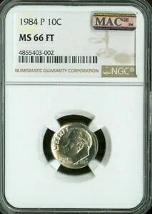 1984 �v���[�Y�x���g �_�C�� NGC MS66 FT PQ MAC �X�|�b�g���X *