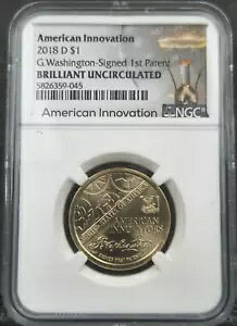 2018-D American Innovation $1 G. Washington 1st Patent BU NGC #841