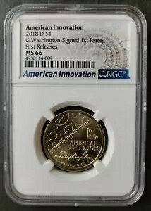 2018 D $1 American Innovators Washington �����̓����h�� NGC MS66 �ɏ���