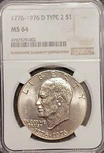 1776-1976-D ^Cv 2 AC[n[ h 1 h NGC MS64