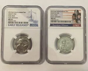 2022 P & D Sally Ride 25c NGC MS67 American Women Quarter ���������[�X