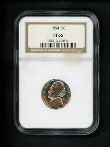 1954 US �W�F�t�@�[�\�� �j�b�P�� 5c .05 NGC PF 65 �v���[�t �`���C�X�W�F�� �u���C�g�z���C�g