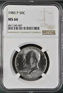 1985-P 50C �P�l�f�B �n�[�t�_���[ NGC MS66 6811240-007