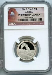 2014 S Arches ATB NP NH[^[ PF69 UCAM Nbh NGC 25c v[tFRC A1