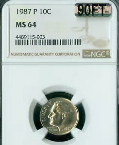1987 �v���[�Y�x���g �_�C�� NGC MS64 PQ MAC 90FT MAC �X�|�b�g���X ���A *