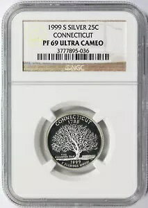 1999-S Rl`JbgB v[t Vo[ 25c Vg NH[^[ NGC PF69UCAM